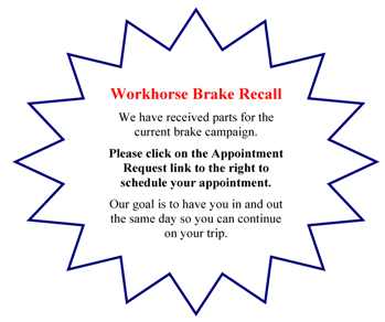 Workhorse Brake Recall